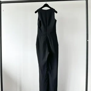 David Koma Black Cut-Out Buckle Front Evening Jumpsuit