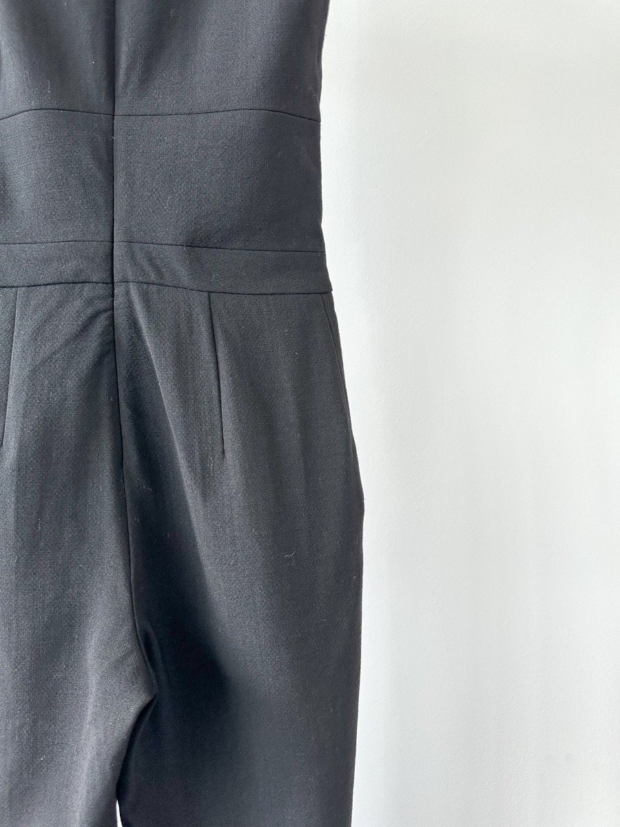 David Koma Black Cut-Out Buckle Front Evening Jumpsuit - Imagen 8