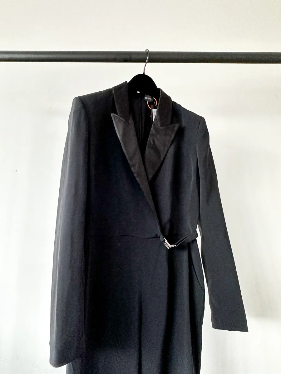 David Koma Black Tuxedo Straight-Leg Jumpsuit - Imagen 9