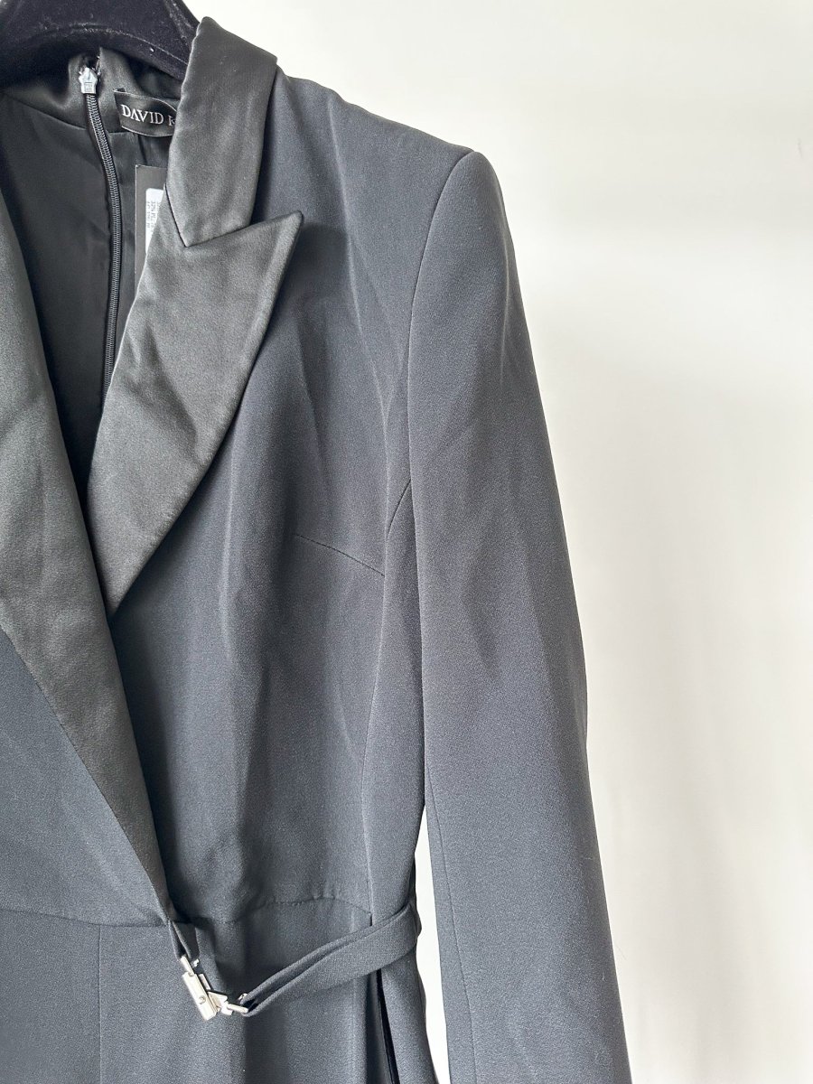 David Koma Black Tuxedo Straight-Leg Jumpsuit - Imagen 5