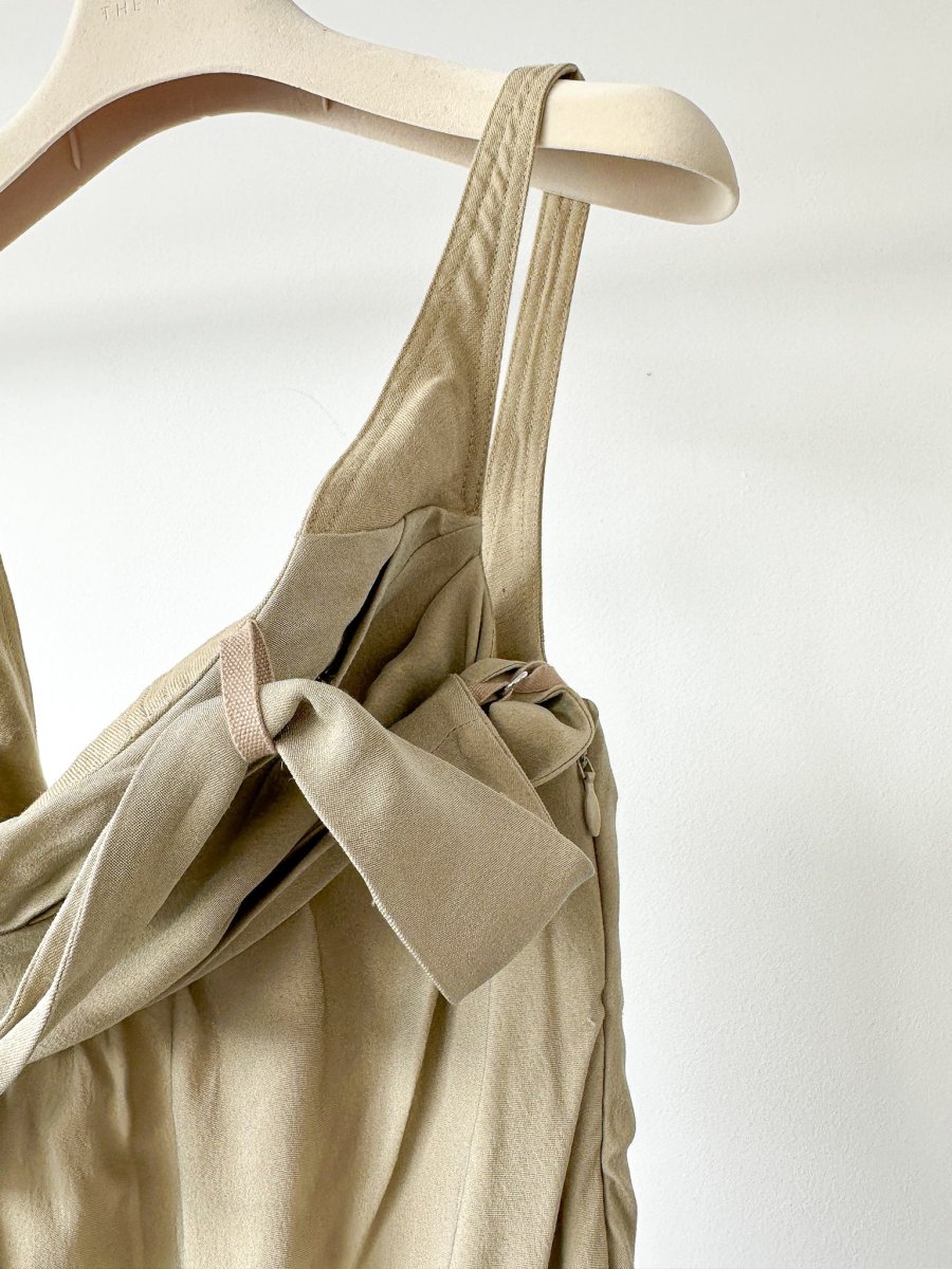 Jacquemus La Robe Soffio Crepe Ruched Strappy Mini Dress - Imagen 7