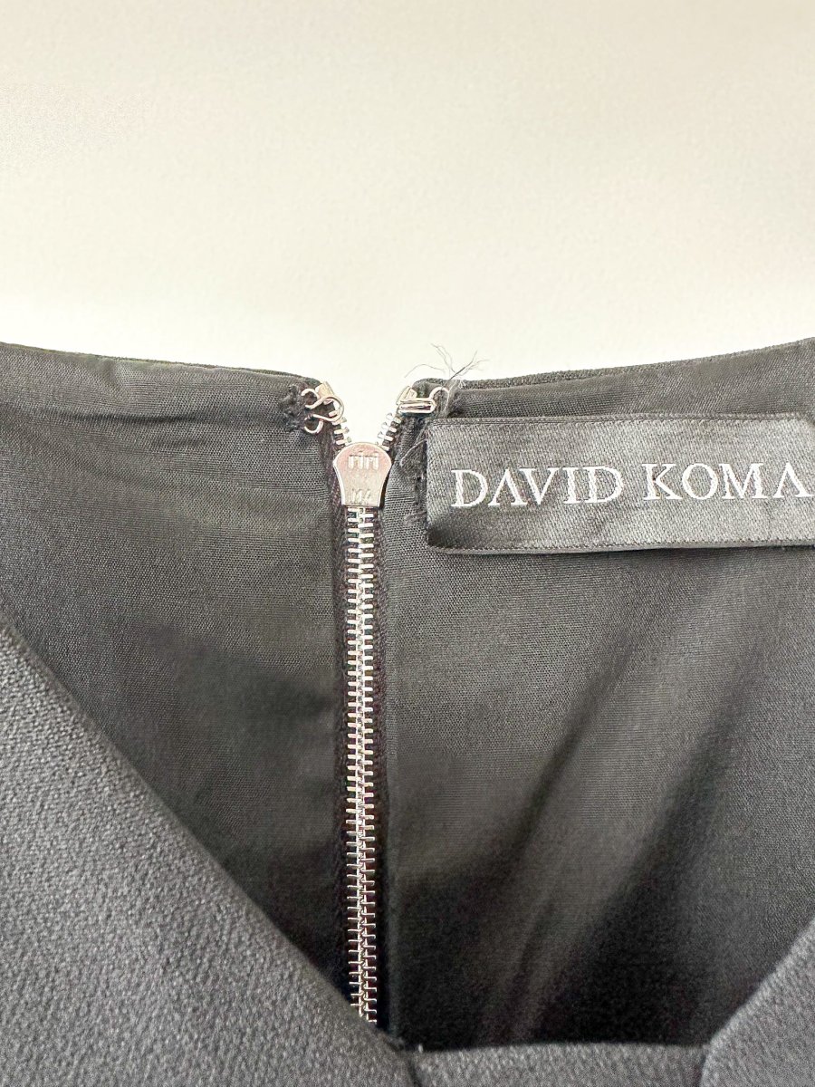 David Koma Black Lace-Up Cut-Out Details Evening Jumpsuit - Imagen 6