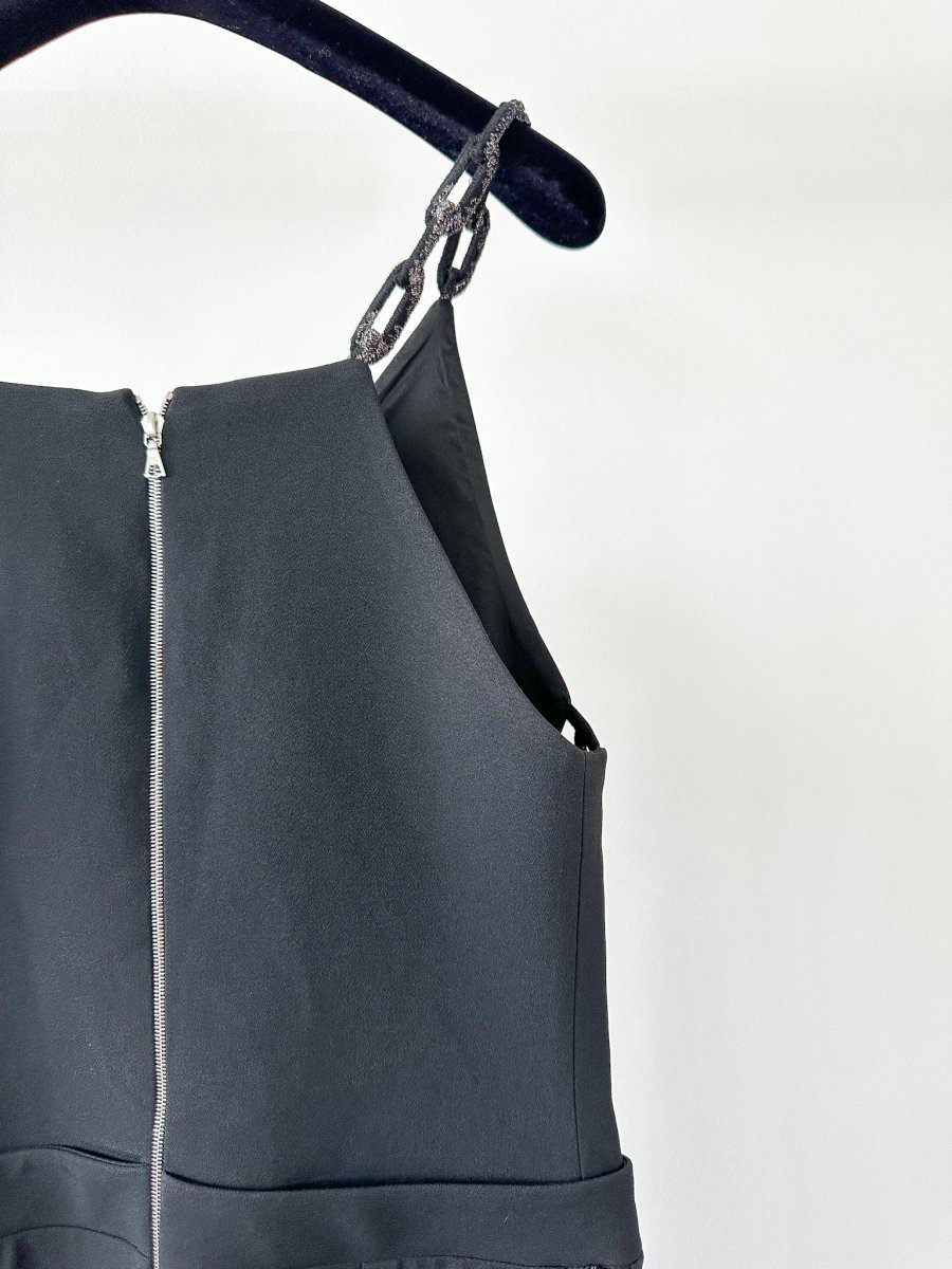 David Koma Black Lace-Up Cut-Out Details Evening Jumpsuit - Imagen 8