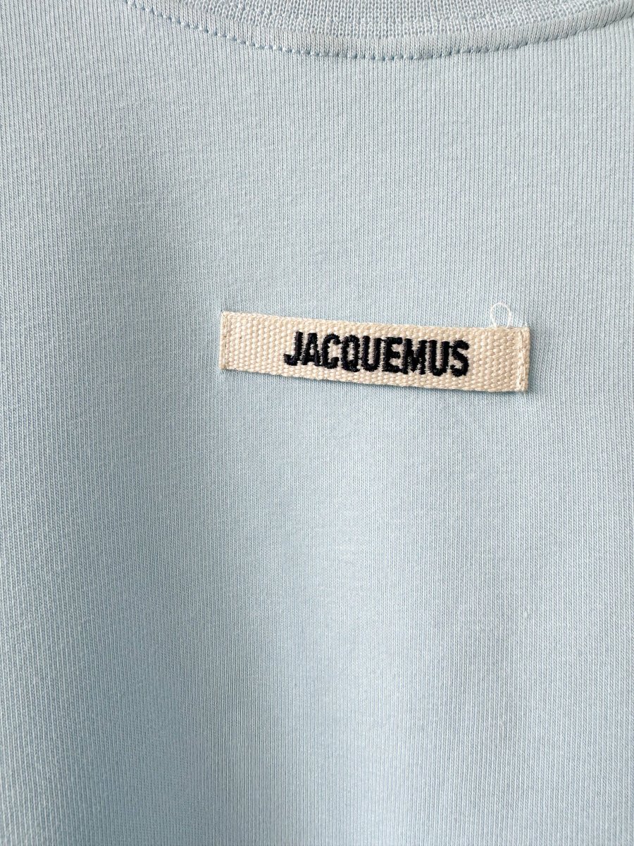 Jacquemus Grosgrain Logo Patch Cotton T-Shirt - Imagen 4