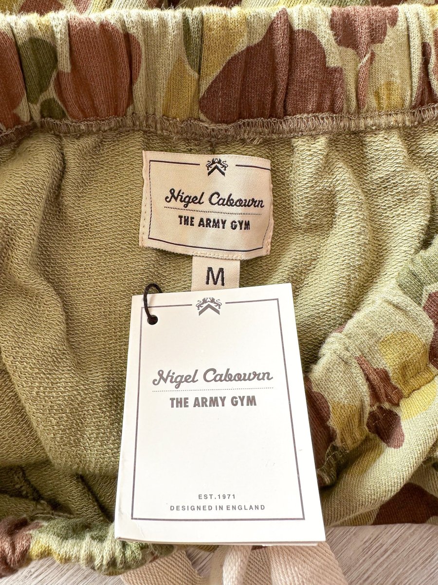 Nigel Cabourn Drawstring Sweatpants Jogging Bottoms Military Camouflage - Imagen 6