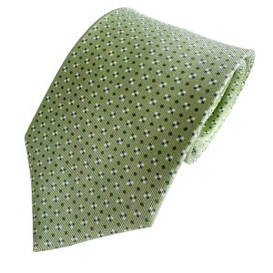 Drake's Green Diamond Dot Silk Tie