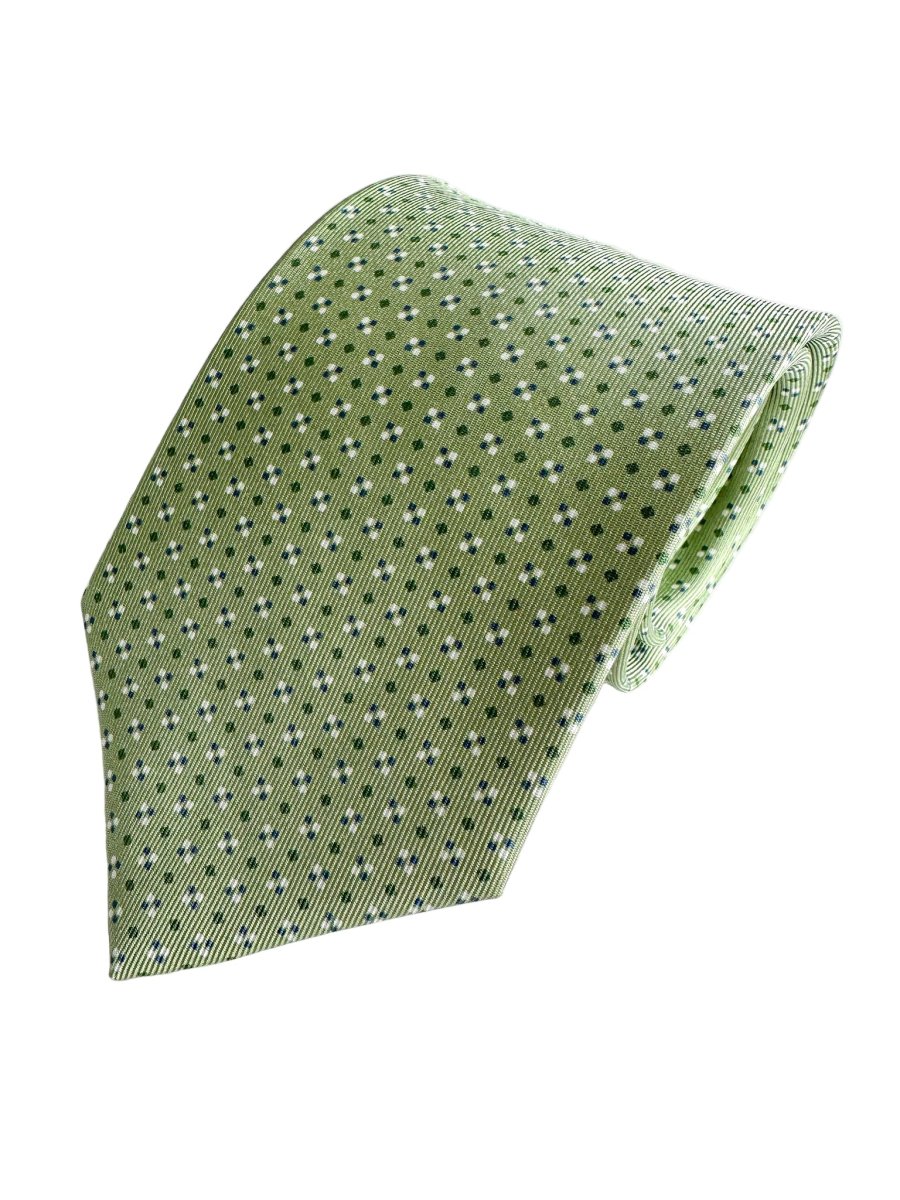 Drake's Green Diamond Dot Silk Tie - Imagen 2