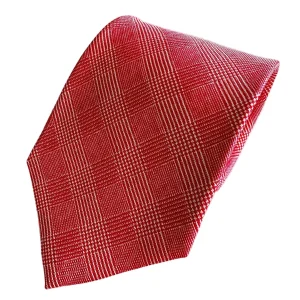 Drake's Pink Checked Silk Tie