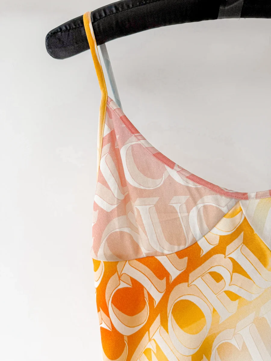 Fiorucci Pastel Monogram Slip Dress - Imagen 8