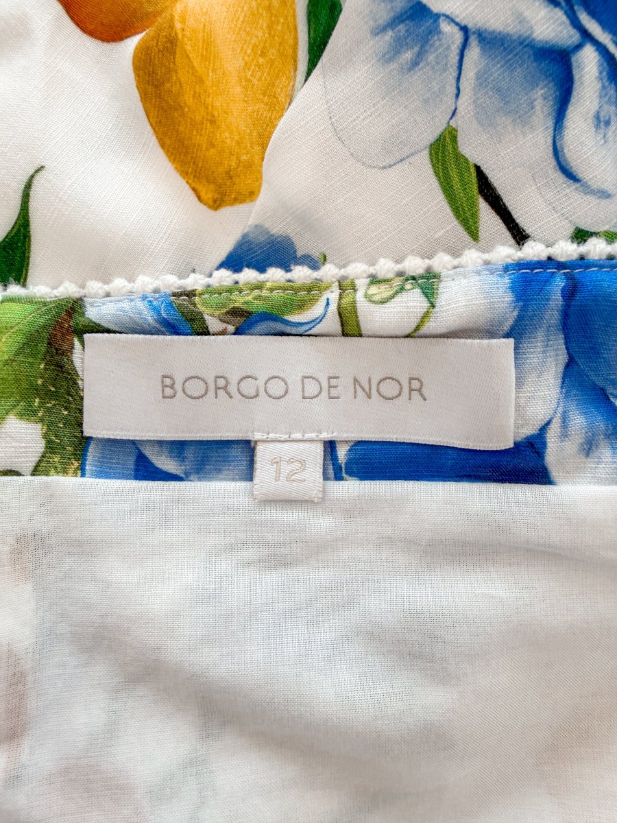 Borgo de Nor Didi Lemon Floral Printed Cropped Top - Imagen 9