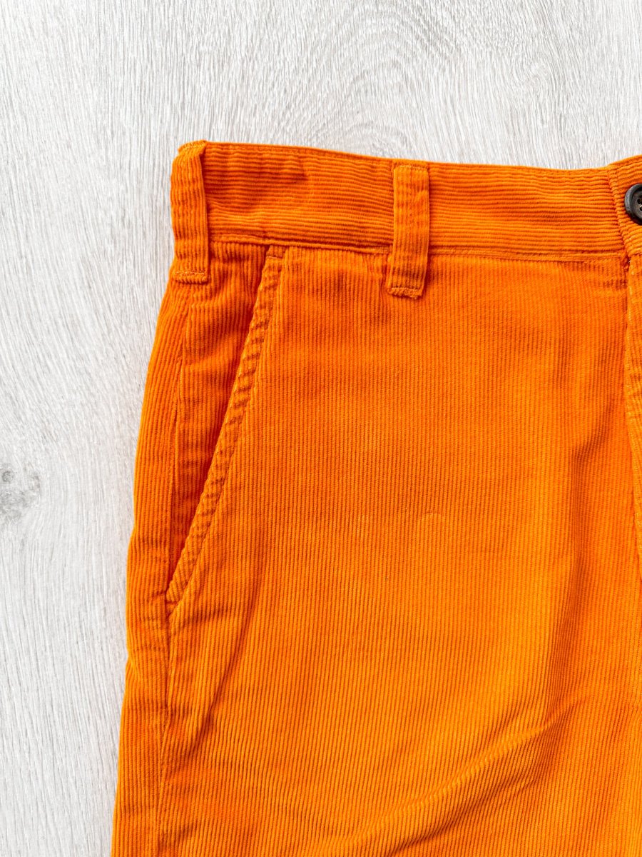 Drake's Fatigue Orange Cotton Corduroy Needlecord Shorts - Imagen 4