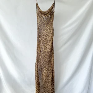 Rat and Boa Valentina Silk Leopard Print Maxi Dress