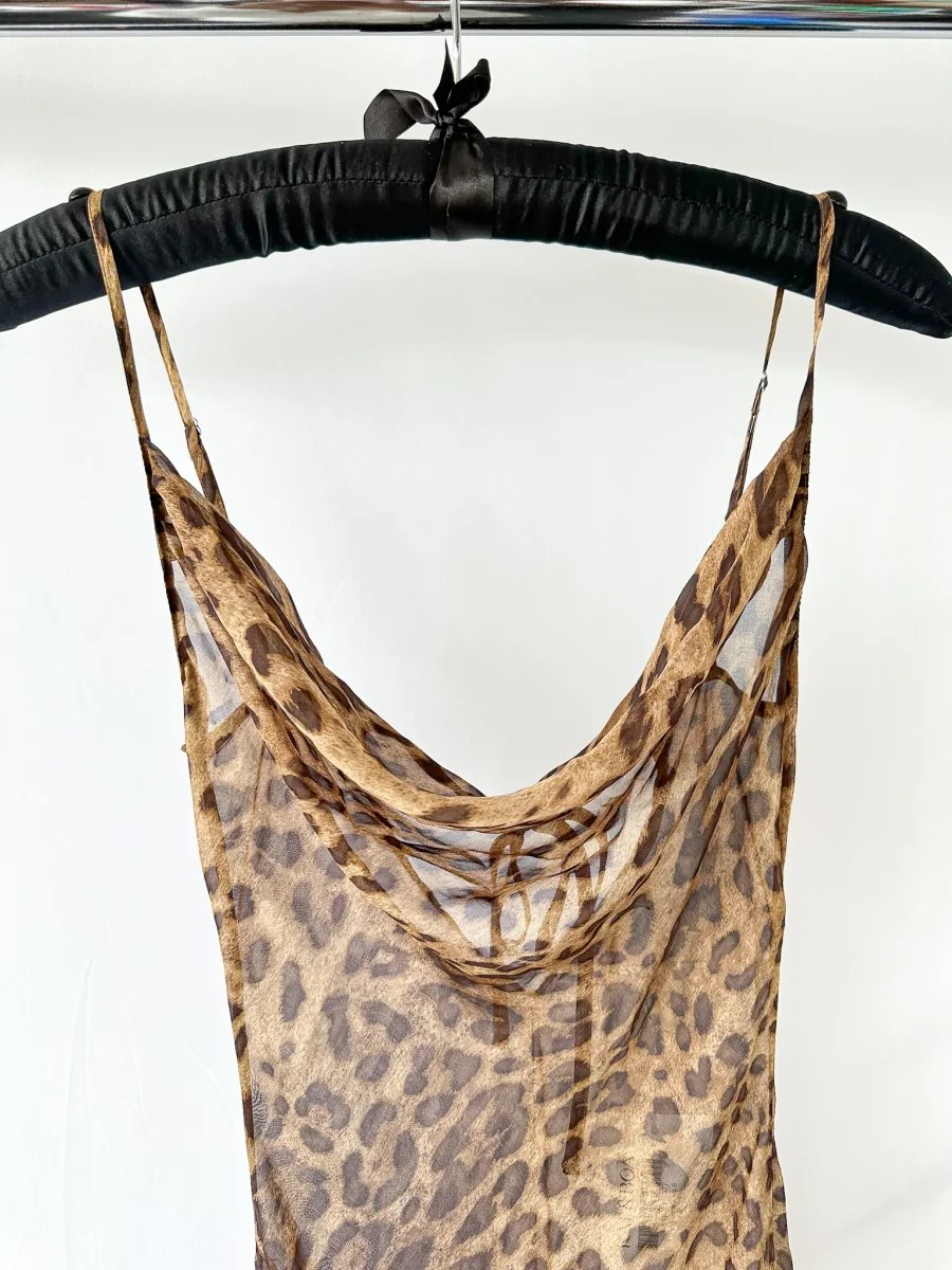 Rat and Boa Valentina Silk Leopard Print Maxi Dress - Imagen 9