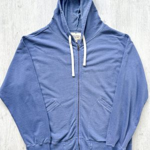 Nigel Cabourn Embroidered Broad Arrow Zip Hoody in Blue