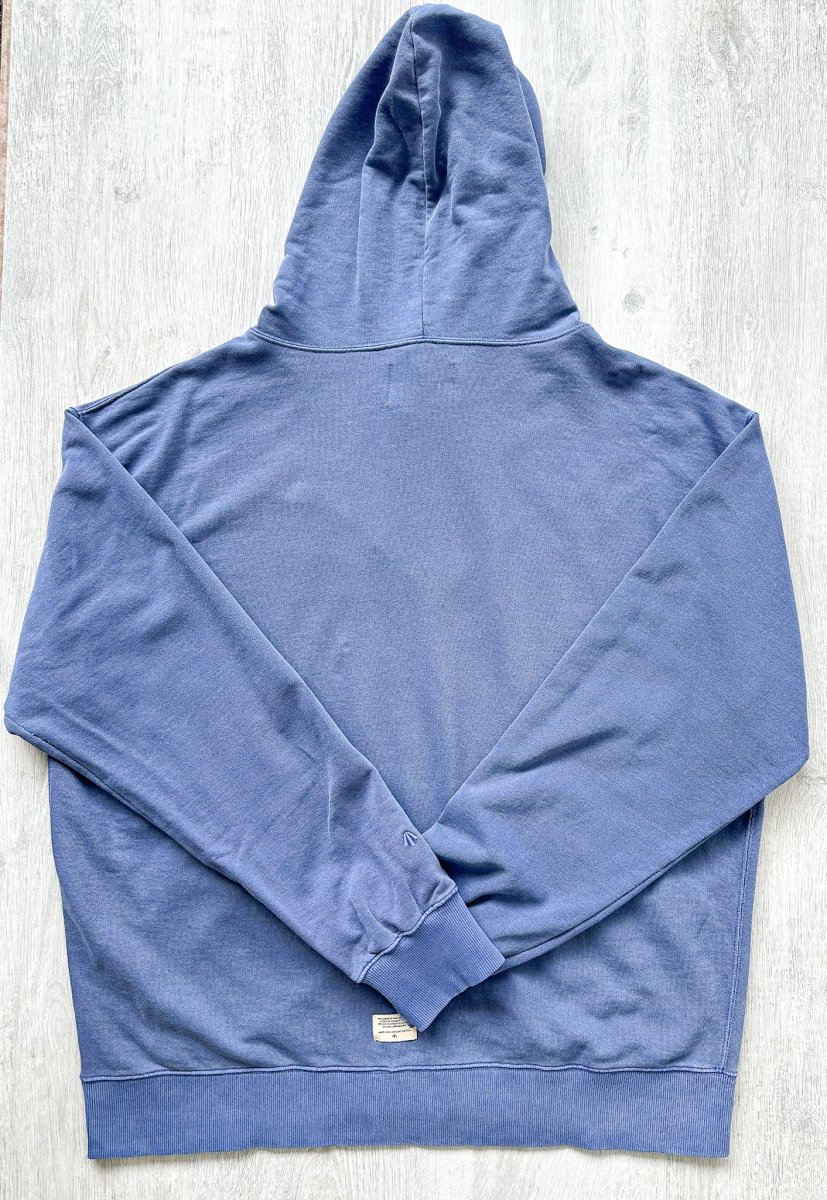 Nigel Cabourn Embroidered Broad Arrow Zip Hoody in Blue - Imagen 7
