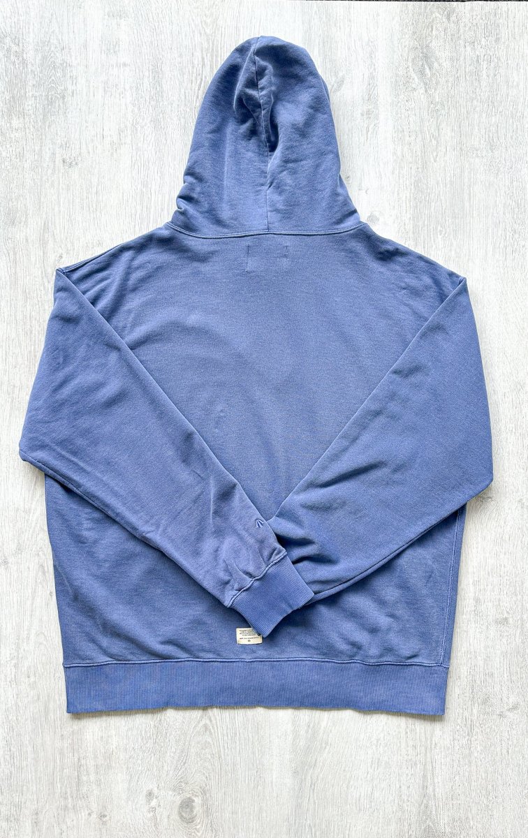 Nigel Cabourn Embroidered Broad Arrow Zip Hoody in Blue - Imagen 3