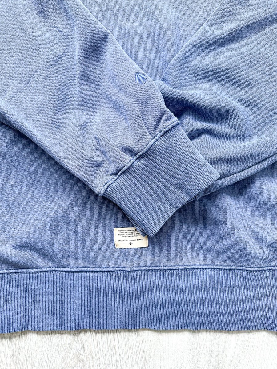 Nigel Cabourn Embroidered Broad Arrow Zip Hoody in Blue - Imagen 8