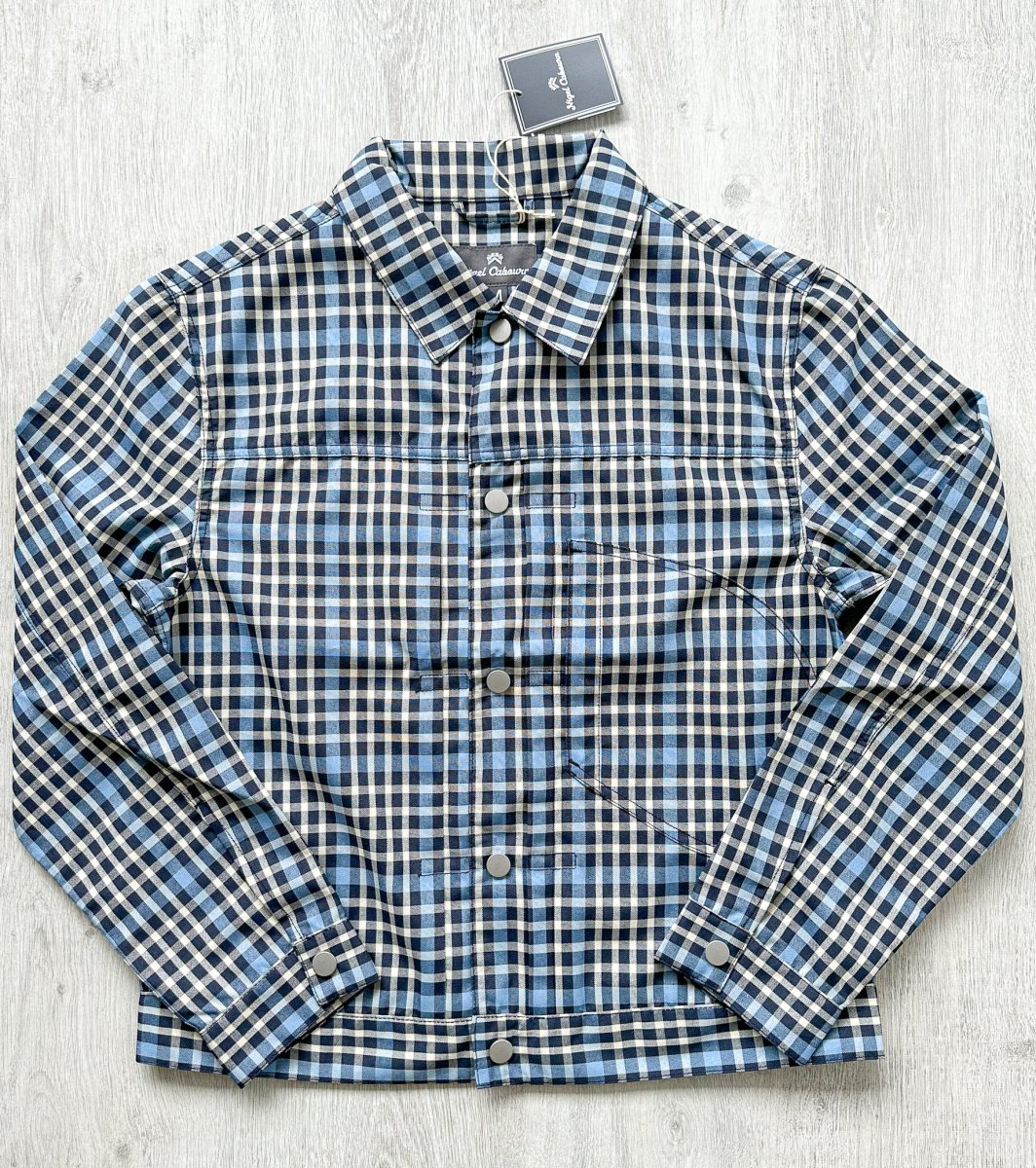 Nigel Cabourn Japanese S Type 1 Jacket Blue Checked - Imagen 2