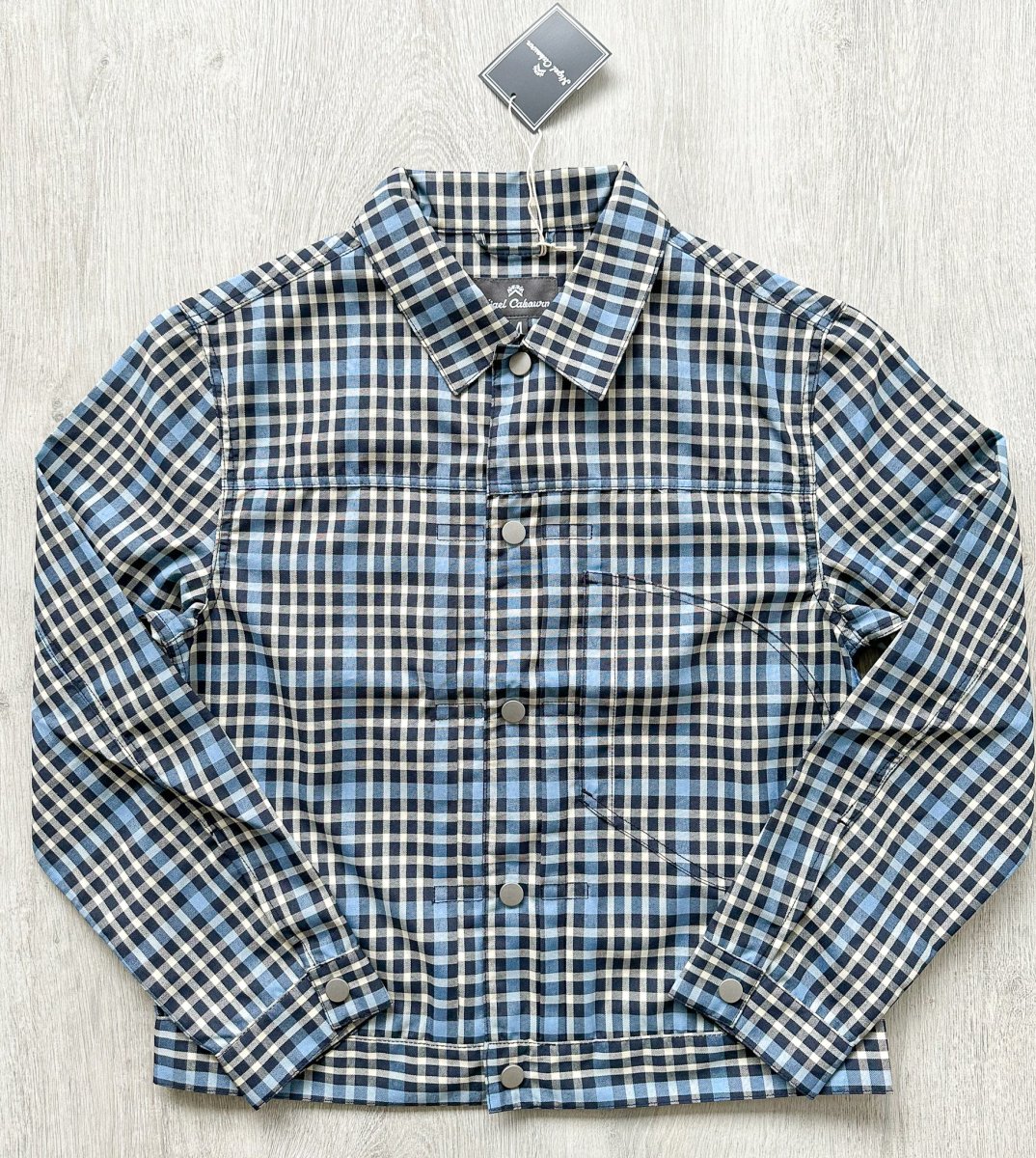 Nigel Cabourn Japanese S Type 1 Jacket Blue Checked - Imagen 4
