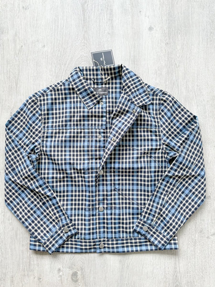 Nigel Cabourn Japanese S Type 1 Jacket Blue Checked - Imagen 7