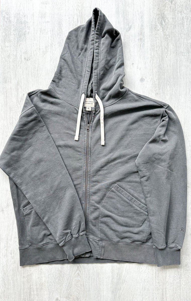 Nigel Cabourn Black Embroidered Arrow Zip Hoodie Jacket - Imagen 2