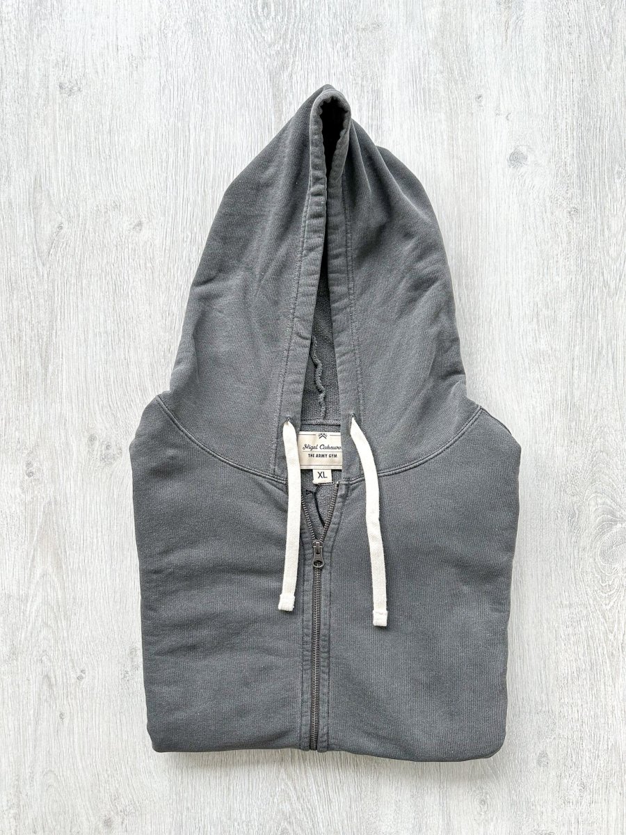 Nigel Cabourn Black Embroidered Arrow Zip Hoodie Jacket - Imagen 8