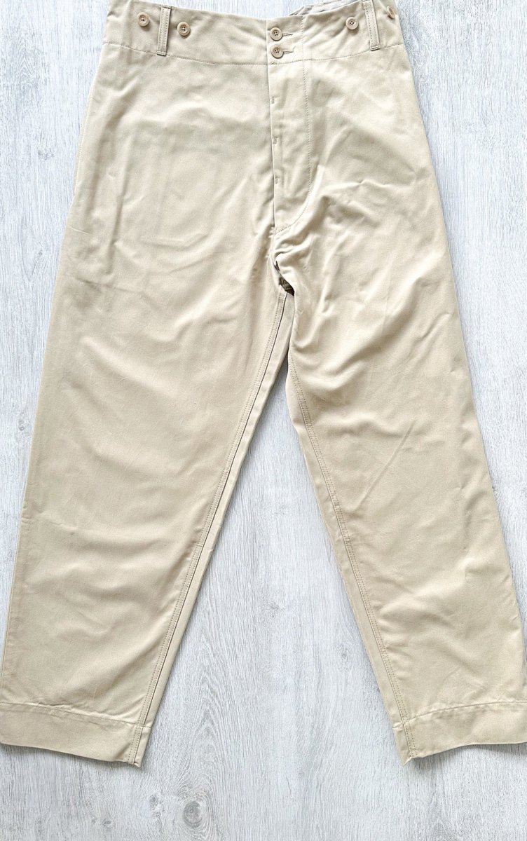 Nigel Cabourn P-6 Farm Pant Twill Cotton in Beige - Imagen 2