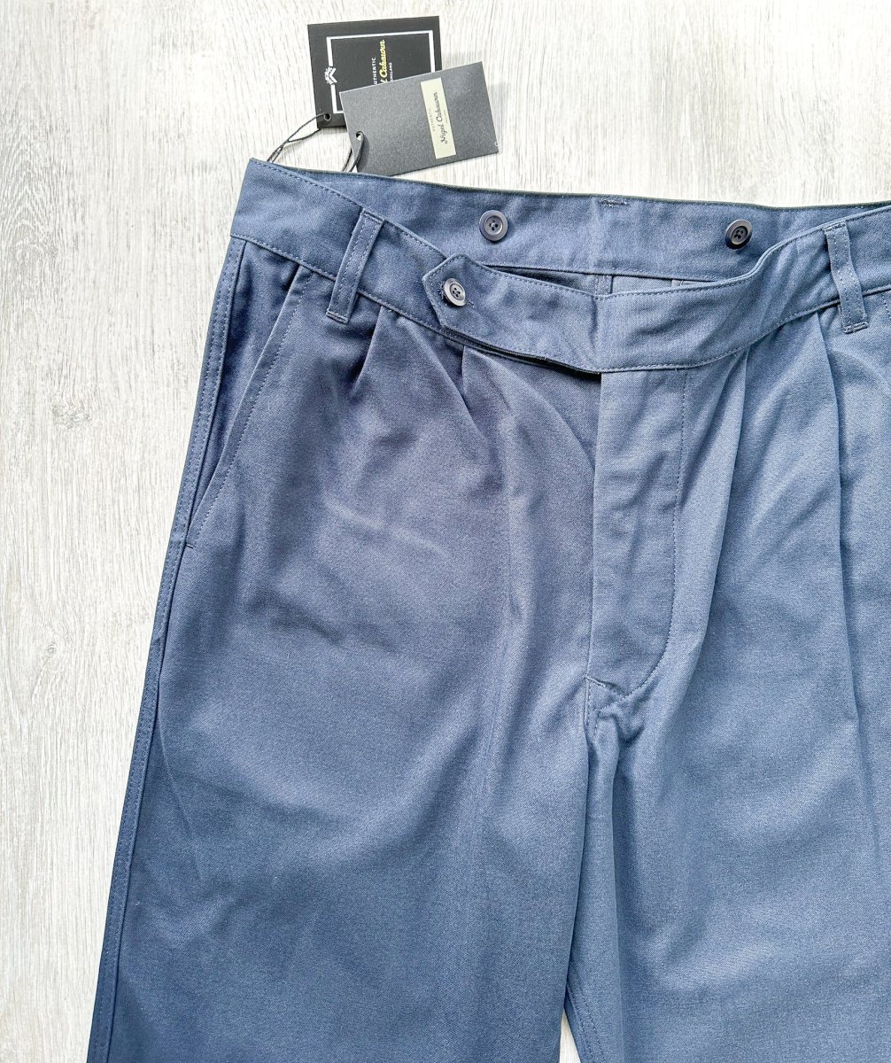 Nigel Cabourn Chino Navy Blue P-2 Slim Tapered Drill Pants Trousers - Imagen 4