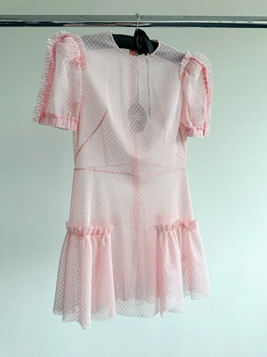 The Vampire's Wife The Fairy Goddess Pink Embellished Tulle Mini Dress - Imagen 7