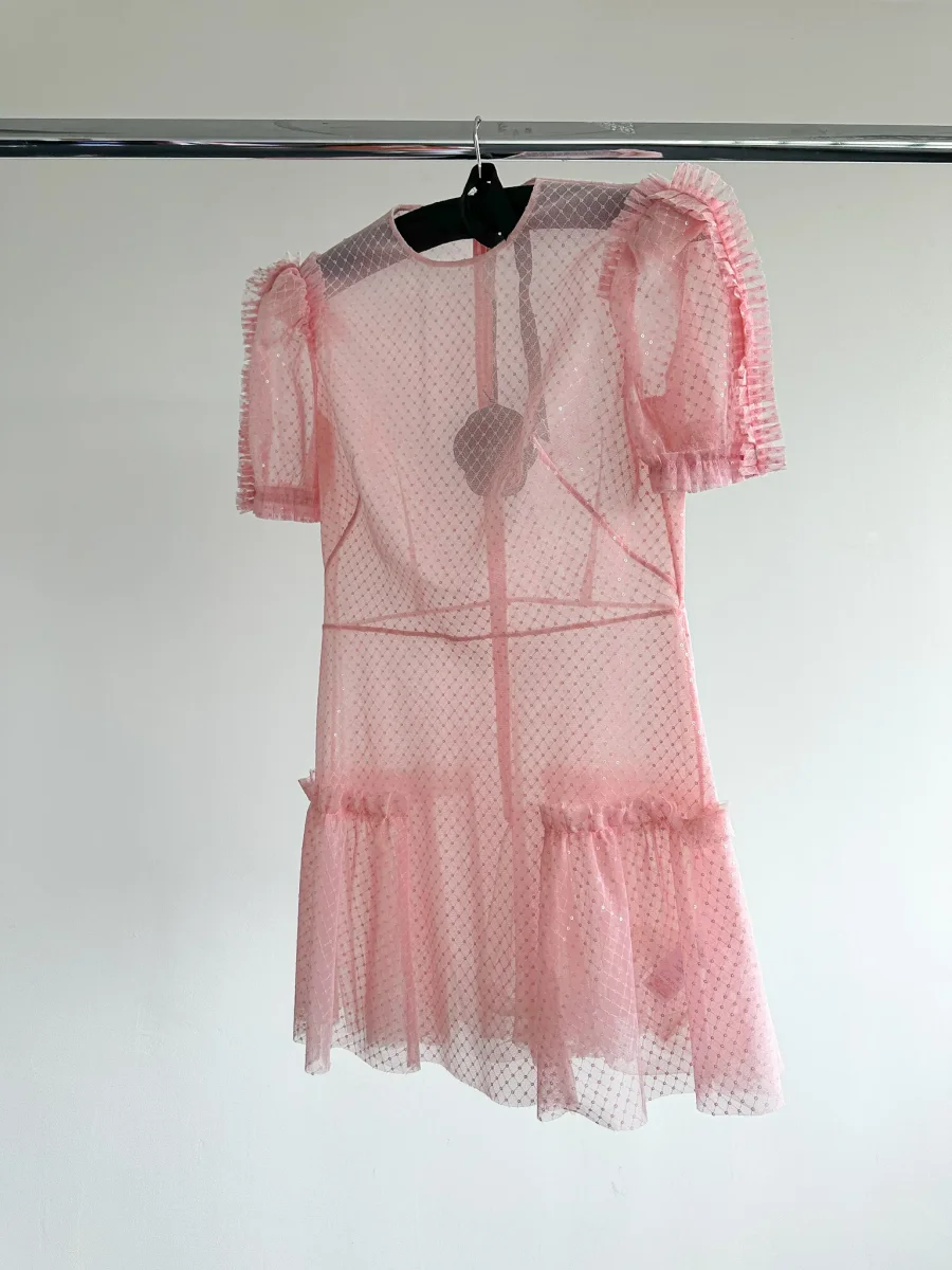 The Vampire's Wife The Fairy Goddess Pink Embellished Tulle Mini Dress - Imagen 8