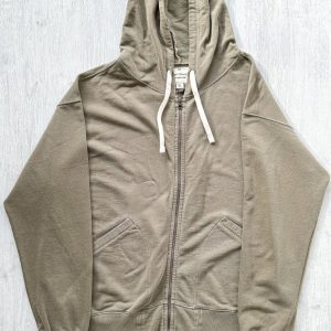 Nigel Cabourn USMC Green Embroidered Arrow Zip Hoodie Jacket