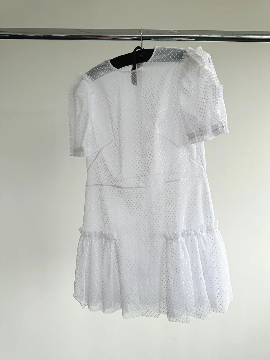 The Vampire's Wife The Fairy Goddess White Embellished Tulle Mini Dress - Imagen 2