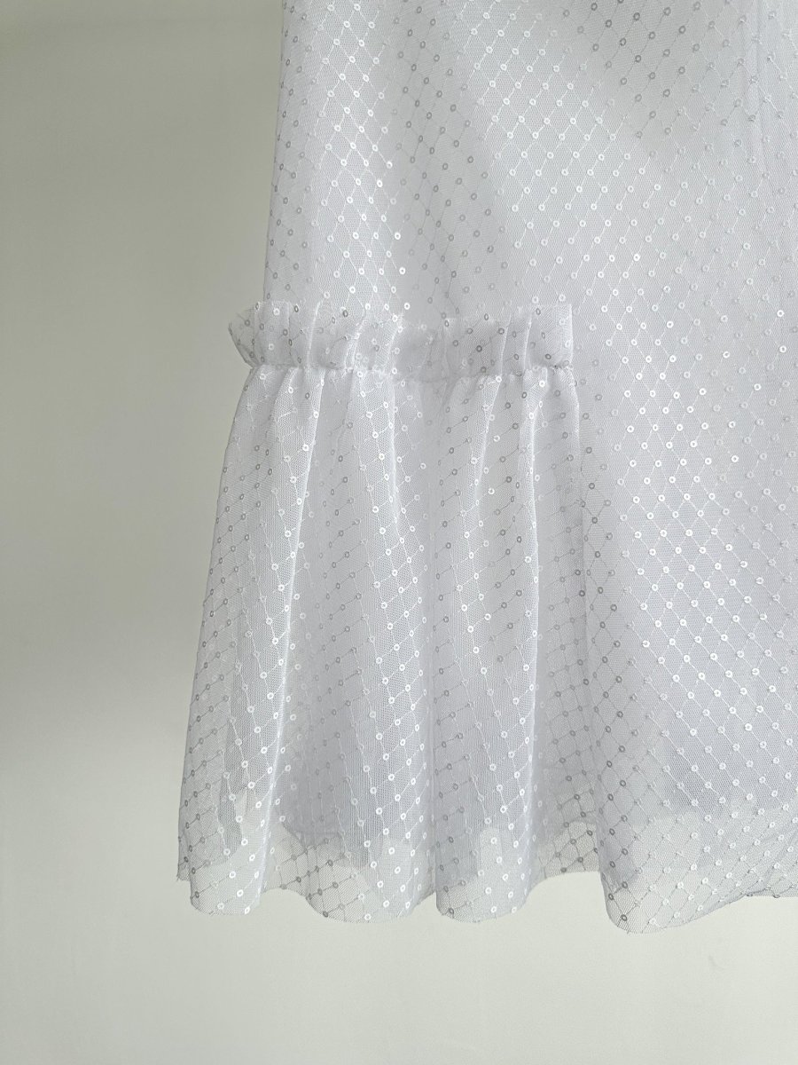 The Vampire's Wife The Fairy Goddess White Embellished Tulle Mini Dress - Imagen 5