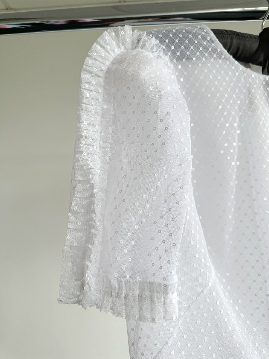 The Vampire's Wife The Fairy Goddess White Embellished Tulle Mini Dress - Imagen 7