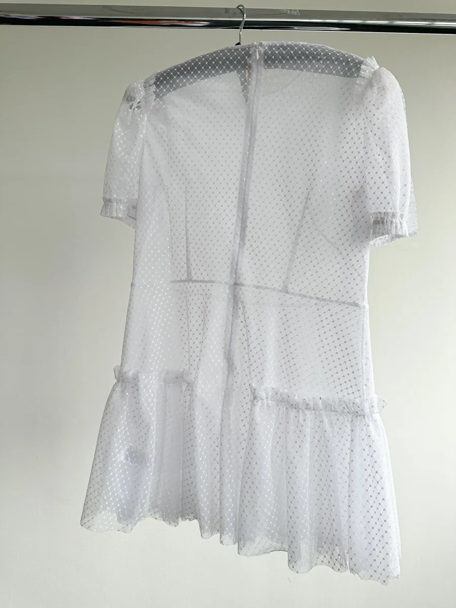 The Vampire's Wife The Fairy Goddess White Embellished Tulle Mini Dress - Imagen 9