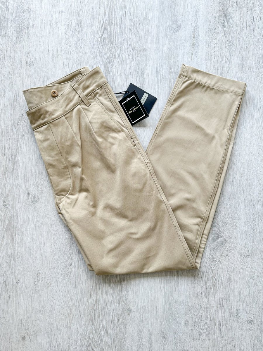 Nigel Cabourn Chino Beige P-2 Slim Tapered Pants Trousers - Imagen 6