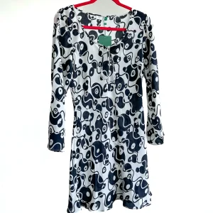 Rixo London Celeste Psychedelic Monochrome Klimt Silk Summer Mini Dress