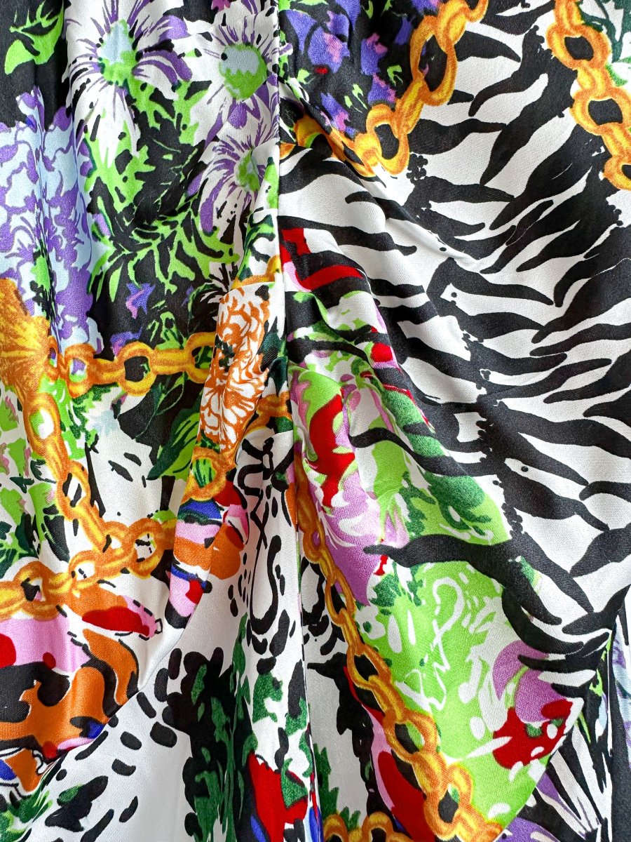 Rixo London Madonna Silk Floral Chain Mixed Satin Wrap Dress - Imagen 9