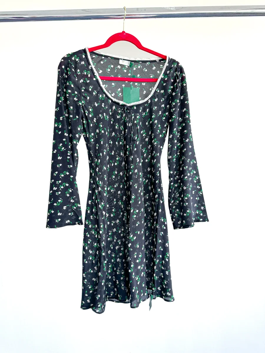 Rixo London Celeste Silk Ditsy Floral Print Summer Mini Dress - Imagen 3