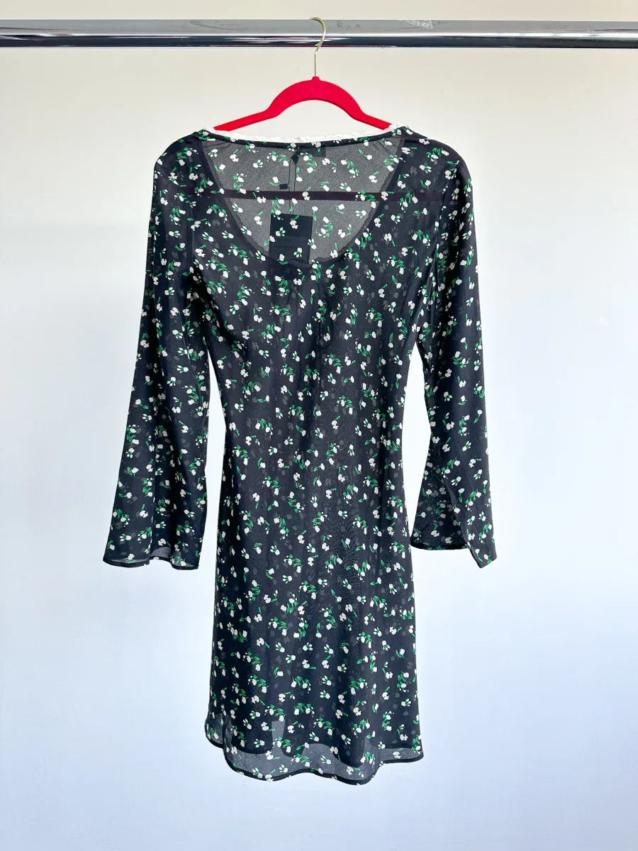 Rixo London Celeste Silk Ditsy Floral Print Summer Mini Dress - Imagen 7
