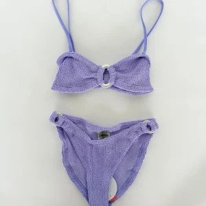 Hunza G Lilic Purple High Leg Bikini Set