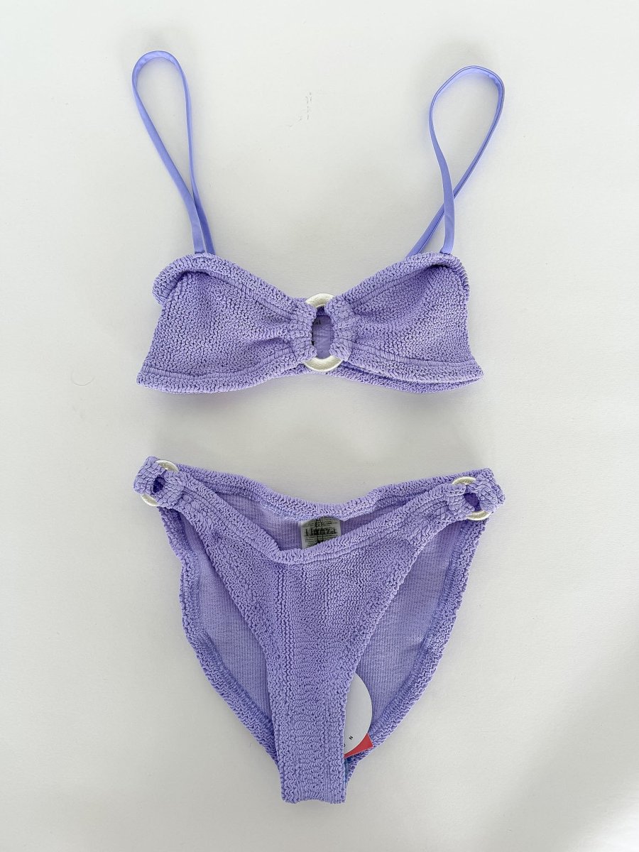 Hunza G Lilic Purple High Leg Bikini Set - Imagen 4