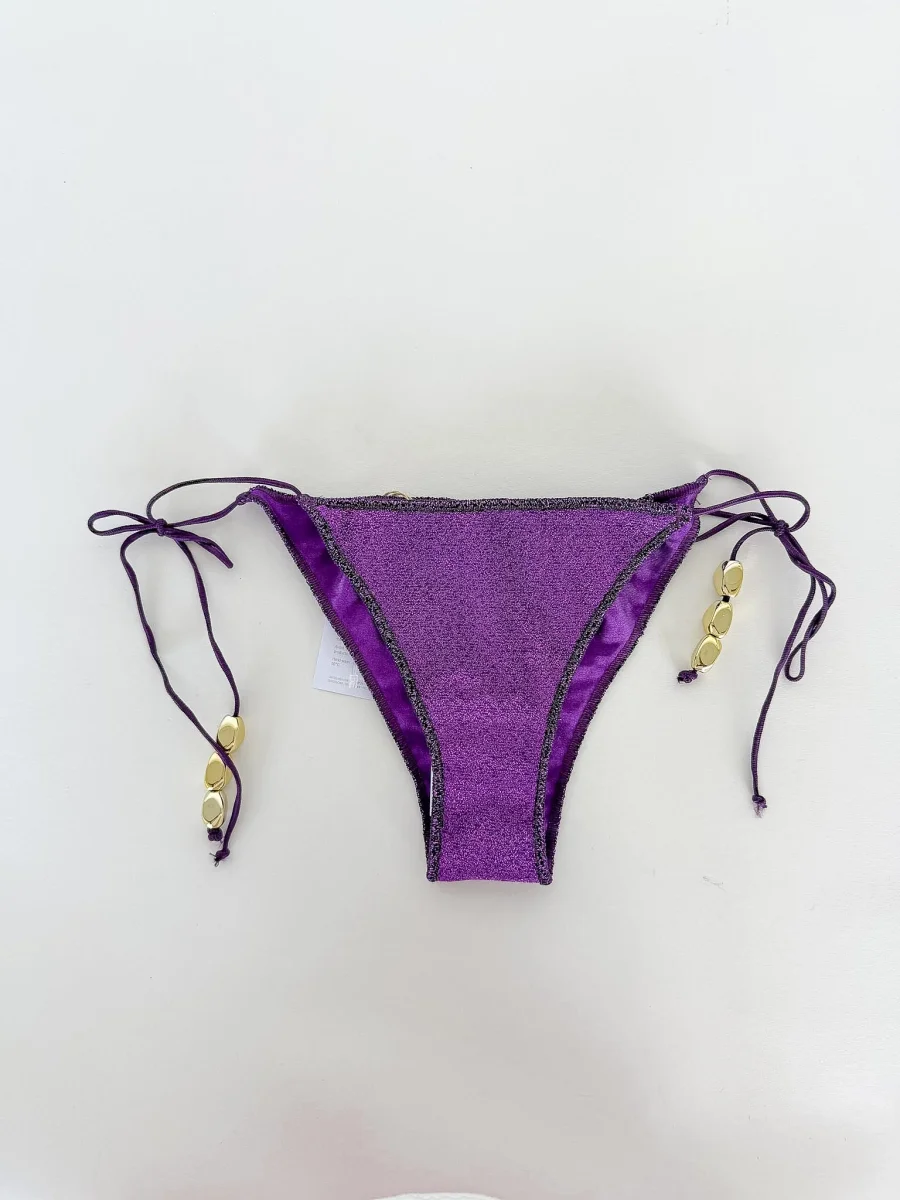 Oseree Purple Glitter Bikini Set Glazed Lumiere - Imagen 4