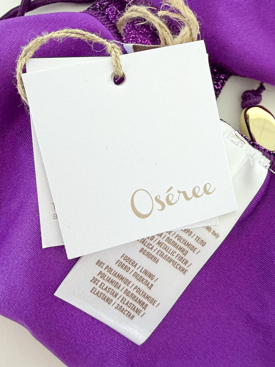 Oseree Purple Glitter Bikini Set Glazed Lumiere - Imagen 8