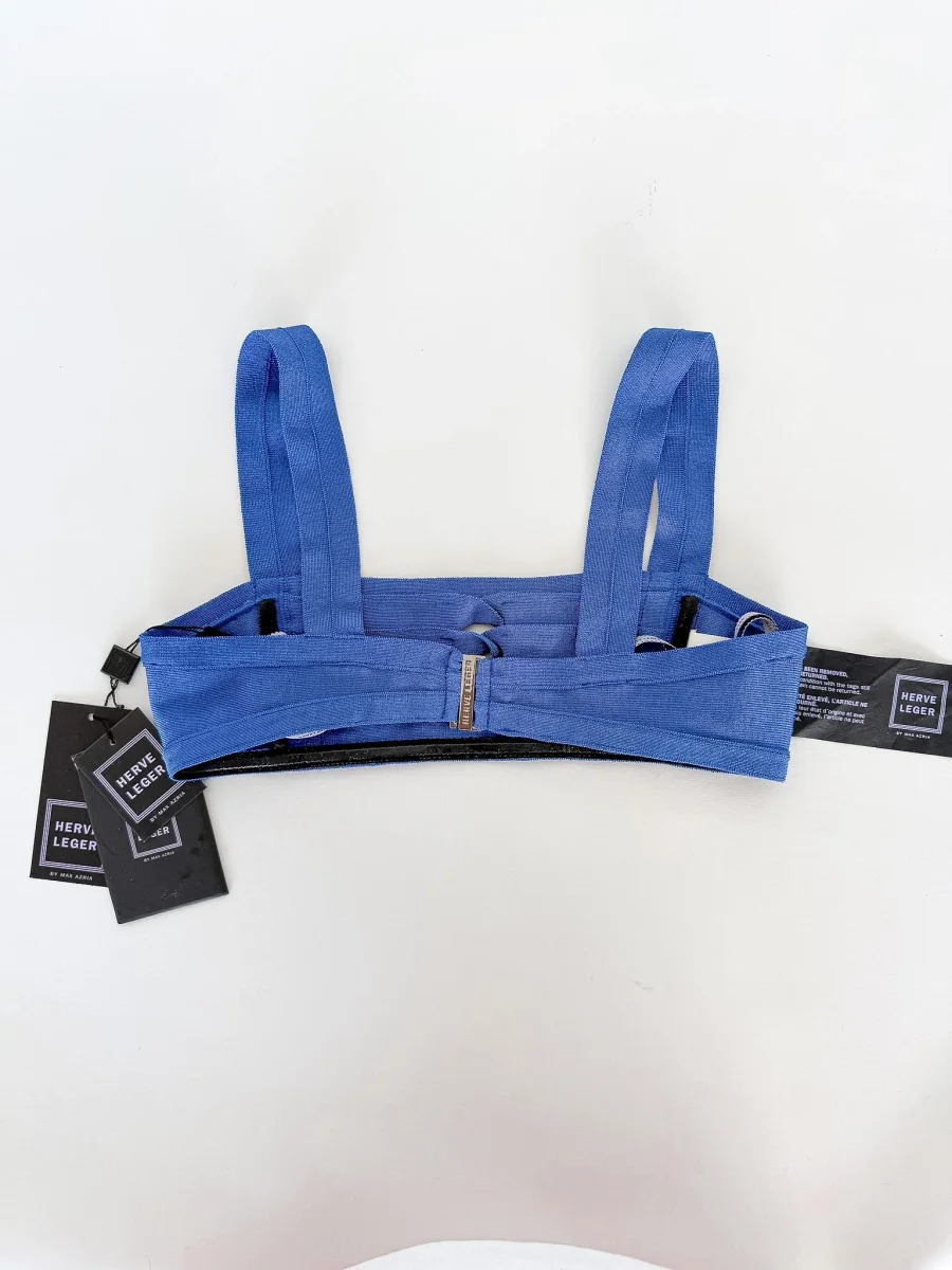 Herve Leger Milou Bikini Top Blue - Imagen 3