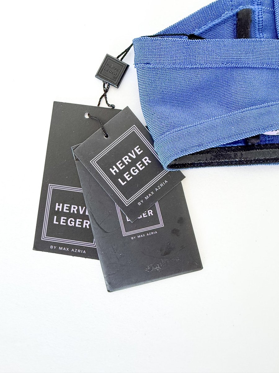 Herve Leger Milou Bikini Top Blue - Imagen 6