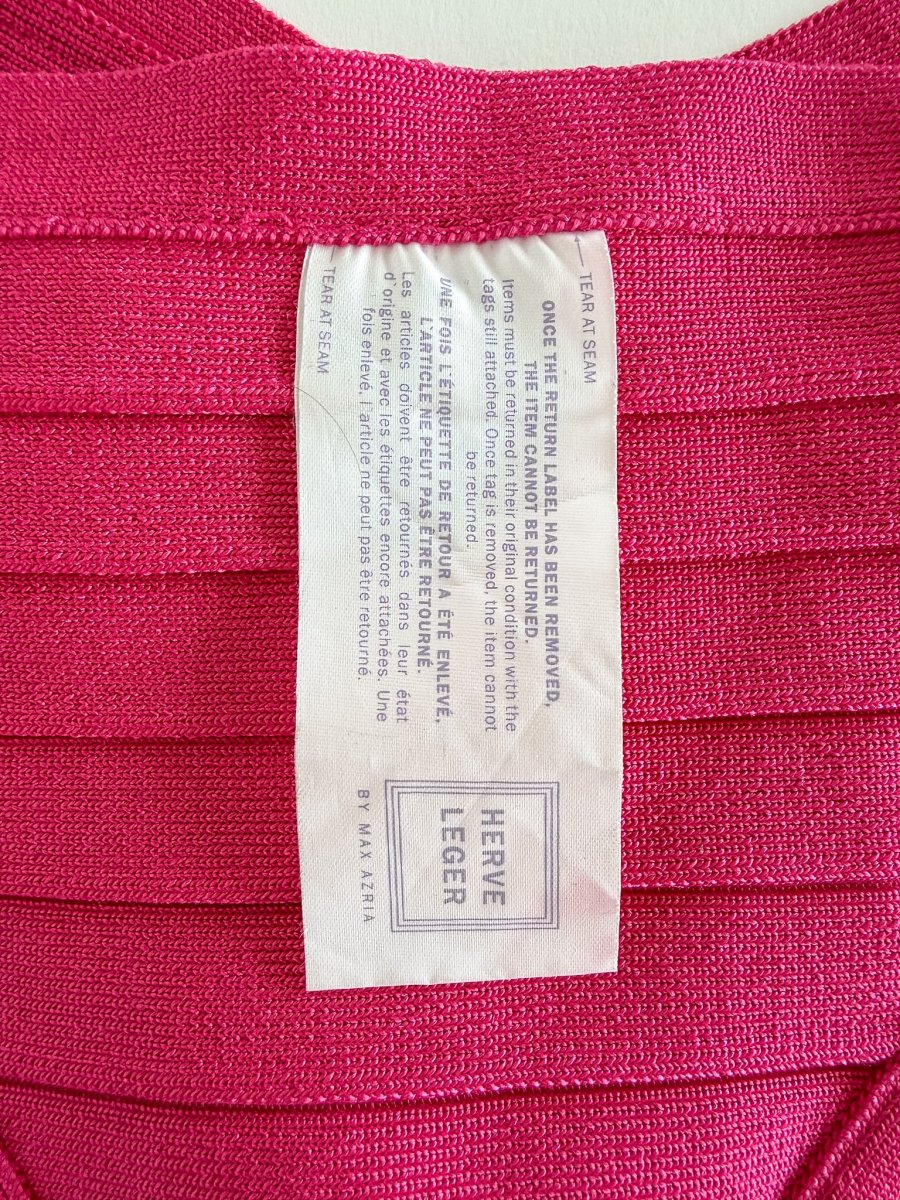 Herve Leger Pink Bandage Bikini Swimsuit - Imagen 6