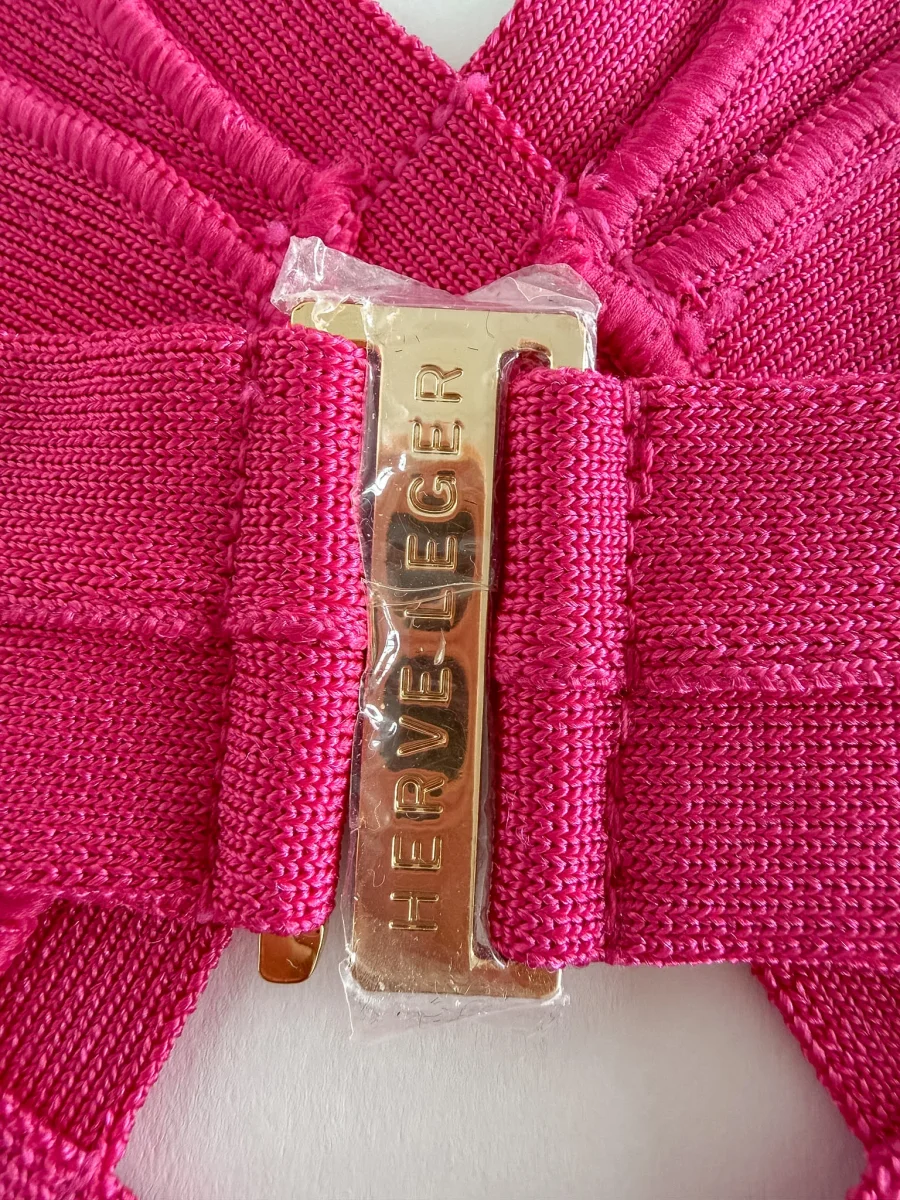 Herve Leger Pink Bandage Bikini Swimsuit - Imagen 7