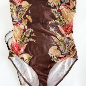 Zimmermann Brown Ascension one-piece Swimsuit