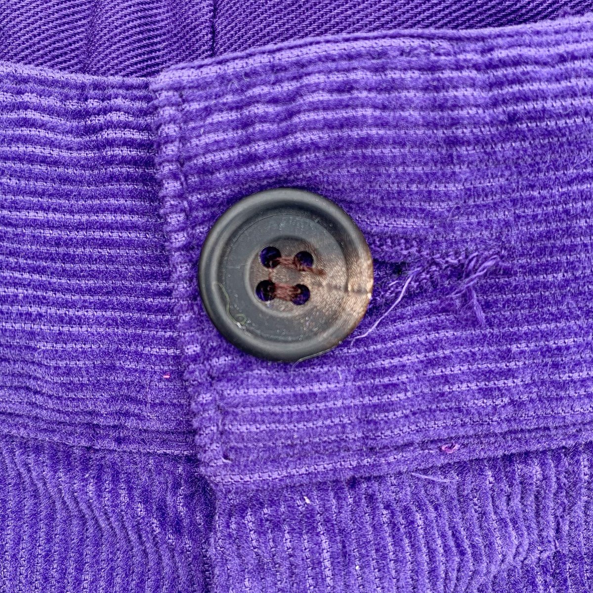 Drake's Purple Needle Cord Cotton Corduroy Chino Shorts - Imagen 5
